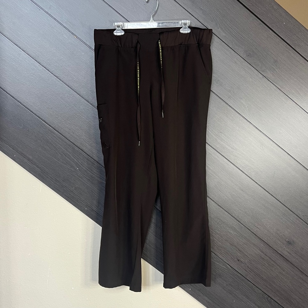Med Couture Activate Women's Scrub Pants 8747 Chocolate‎ Brown XL Stretch
